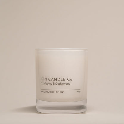 Ion Candle Co. - luxury scented eucalyptus & cedarwood candle - 30 hours burn time
